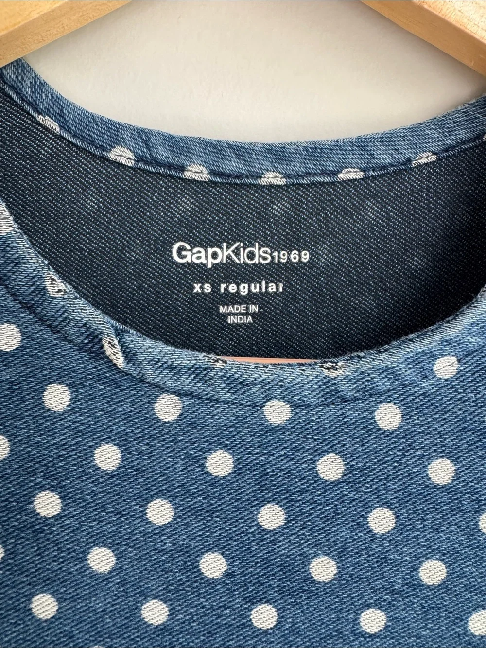 GAP Navy Blue Polka Dot Long-Sleeve Girls Dress